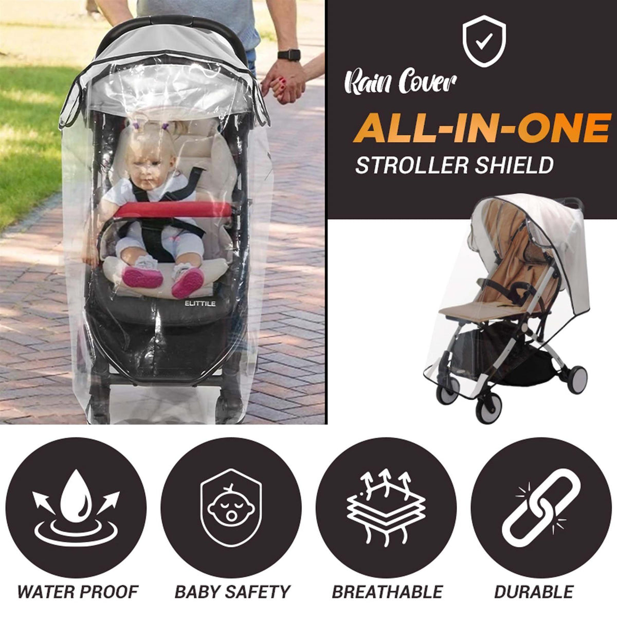 Baby Buggy Rain Cover Universal Raincover Pushchair Stroller Pram Weat Buystarget