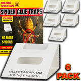 6X SPIDER KILLER TRAPS POISON FREE HOME SAFE CRAWLING INSECT TRAP INDOOR OUTDOOR