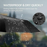 Windproof Strong Automatic Open Close Folding Compact 10 Rib Umbrella Travel UK