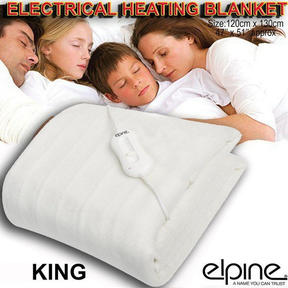 Electric Heated Blanket Under Over Thermal Cosy Fast 3 Heat Settings King UK