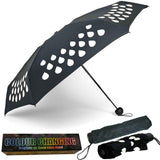 🔥Colour Changing Umbrella Folding Fashion Waterproof Travel Brolly Rain Drop