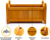 Premium Wood Garden Planter Large Flower Plant Pot Window Box Raised Bed Basket