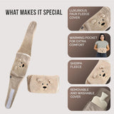 🔥Hot Water Bottle Belt with Luxurious Sherpa Cover Wearable Pain Relief 1L UK