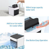 Mini Air Cooler Fan Portable Conditioner Humidifier Purifier USB Room Cooling