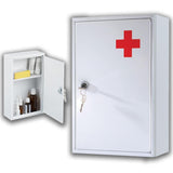 MEDICINE CABINET FIRST AID MEDICAL STORAGE BOX LOCKER WALL MOUNT LOCKABLE CASE