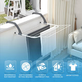 2x Radiator Airer 9 Bars Drying Rack Rail Towel Clothes Laundry Holder Folding