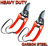 2x Gardening Bypass Pruning Shears Secateurs Garden Trimmer Hand Pruner Scissors