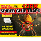 12 SPIDER KILLER TRAPS POISON FREE HOME SAFE CRAWLING INSECT TRAP INDOOR OUTDOOR