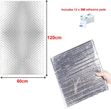 Radiator Insulation Foil Heat Back Reflector Sheet Energy Saving Panel Window