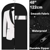 48" Extra Large Hanging Suit Dress Coat Travel Bag Zip Up Clothes Cover Storage