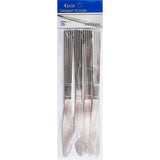 4x Stainless Steel Knives Set Cutlery Utensils Serrated Dining Table Knife UK