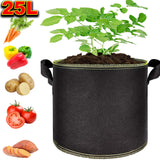 25L Fabric Pot Container Grow Bag Pot Plant Breathable Hydroponics Planter
