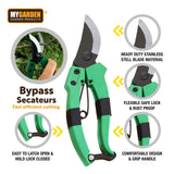 Pruning Shears Strong Carbon 8" Garden Hand Pruner Secateurs Plants Tool Set