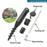 Heavy Duty Parasol Airer Rotary Washing Line Stand Steel Screw In Ground Spike