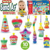 Magic Sand Art Kit Glow in Dark Make Your Own Activity Craft Bottles Necklaces