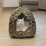 Soft Pet Cat/Kitten Dog/Puppy Fleece Igloo Beds Warm House Cave Tunnel Snug Pod