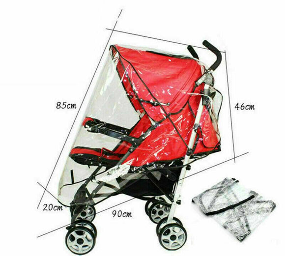 Universal Baby Stroller Rain Cover Pushchair Buggy Pram Transparent Protect UK