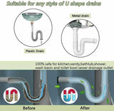 12 Pack Drain Sticks Drain Cleaner Odour Hair Remover Sink Bath Shower Kitchen