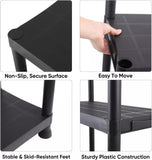 Heavy Duty 3 Tier Plastic Shelving Unit Storage Racking Shelves Home Garage Shed