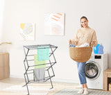 3 Tier Extendable Clothes Airer Dryer Foldable Laundry Washing Line Horse Drying