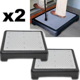 2x Anti Slip Half Step Platform Disability Aid Door Walking Outdoor Indoor