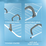 Folding Airer 9 Bars Radiator Drying Rack Rail Towel Clothes Laundry Holder Home