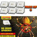 6X SPIDER KILLER TRAPS POISON FREE HOME SAFE CRAWLING INSECT TRAP INDOOR OUTDOOR