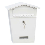 Quality Post Box Letter Mail Box Steel Lockable Wall Mount White