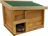 Hedgehog House & Hibernation Shelter Wood Predator Proof Solid Feeding Station