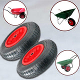 2x 14" PNEUMATIC SACK TRUCK TROLLEY WHEEL BARROW TYRE HEAVY DUTY WHEEL 3.50-8