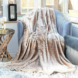 Extra Large Luxury Faux Fur Throw Fleece Blanket Sofa Bed Mink Soft Plush Warm