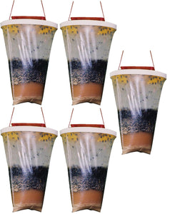 5x Flying Insect Catcher Wasp & Fly Trap Killer Bug Pest Control Insects Trapper