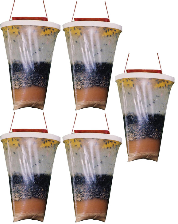 5x Flying Insect Catcher Wasp & Fly Trap Killer Bug Pest Control Insects Trapper