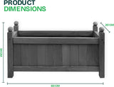 Premium Wood Garden Planter Large Flower Plant Pot Window Box Raised Bed Basket