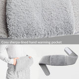 Wearable Hot Water Bottle Cover Adjustable Belt Wrap Around Luxury Sherpa