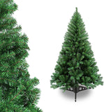 4ft Deluxe Christmas Tree Artificial With LED Lights White Pine Red Berry Cone Stand