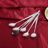 Buystarget Latte Spoons Long Handle Teaspoons Set of 6 Stainless Steel 18.6 cm Mixing Ice Cream Stirring Spoon Ideal for iced Coffee Iced Tea Milk Shake Ice Cream Sundeas Cool Drinking