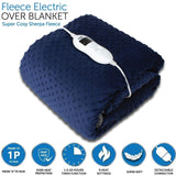 Luxury Electric Heated Throw Sherpa Fleece Cosy Over Blanket Double Single King