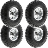 4 x 10" Pneumatic Sack Truck Trolley Wheel Barrow Tyre Tyres Wheels 4.10/3.5-4.0