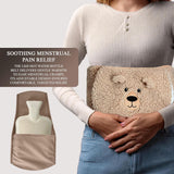 🔥Hot Water Bottle Belt with Luxurious Sherpa Cover Wearable Pain Relief 1L UK