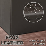 Large Faux Leather Folding Storage Box Ottoman Seat Stool Home Footstool Pouffe