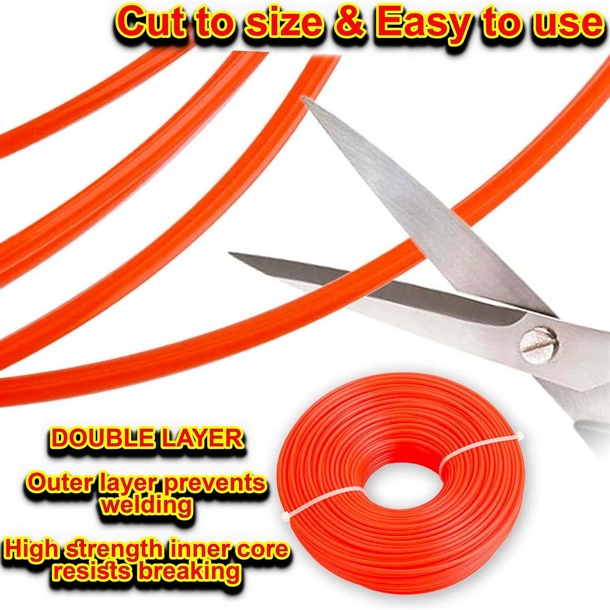 3mm x 15m Strimmer Line Trimmer Wire Heavy Duty Replacement Cord Garde ...