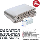 Radiator Insulation Foil Heat Back Reflector Sheet Energy Saving Panel Window