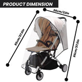 Baby Buggy Rain Cover Universal Raincover Pushchair Stroller Pram Weather Shield