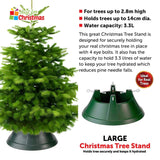 Heavy Duty Christmas Tree Stand Large Xmas Holder Base Water Tank Metal Plastic