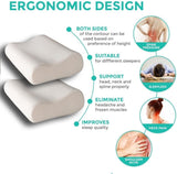 2x Memory Foam Pillow Contour Neck Back Support Orthopaedic Firm Head My Pillows