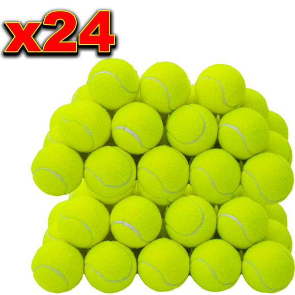 24x Tennis Balls Training Sport Dog Pet Throw Cricket Ball Game Beach Outdoor UK