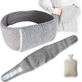 1L Wearable Hot Water Bottle Cover Adjustable Belt Wrap Around Luxury Sherpa