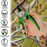Pruning Shears Strong Carbon 8" Garden Hand Pruner Secateurs Plants Tool Set