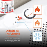 2 Pack Electric Thermo Fan Heater Warm Hot Cold Cool Air Compact Silent 2000W Heat